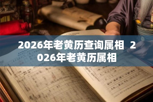 2026年老黄历查询属相  2026年老黄历属相