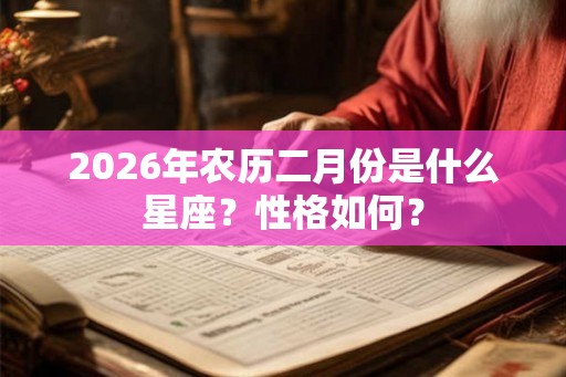 2026年农历二月份是什么星座？性格如何？