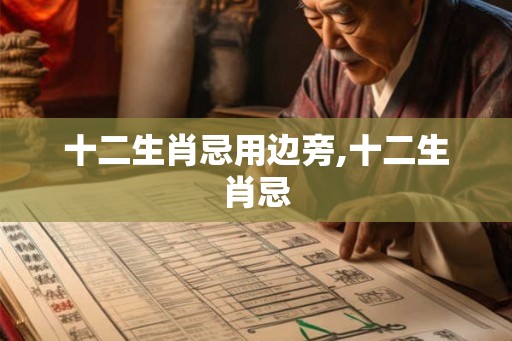 十二生肖忌用边旁,十二生肖忌