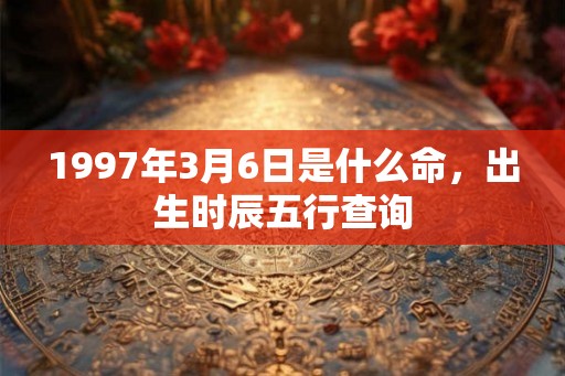 1997年3月6日是什么命，出生时辰五行查询