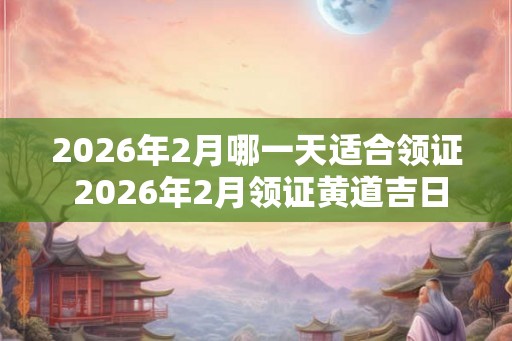 2026年2月哪一天适合领证 2026年2月领证黄道吉日