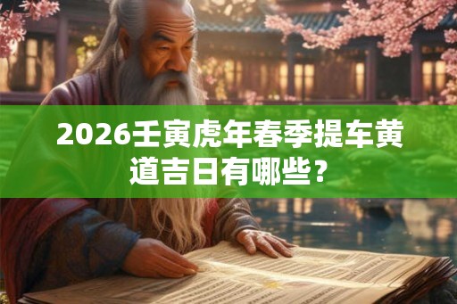 2026壬寅虎年春季提车黄道吉日有哪些？