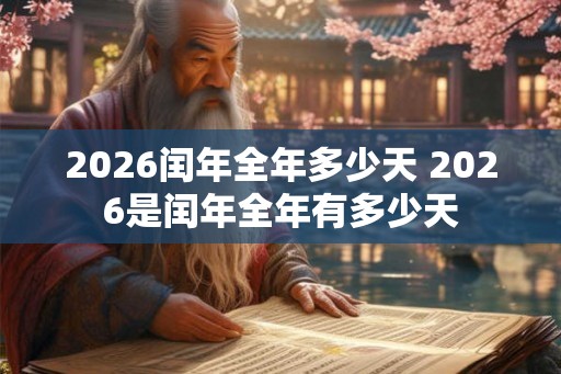2026闰年全年多少天 2026是闰年全年有多少天