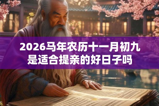 2026马年农历十一月初九是适合提亲的好日子吗