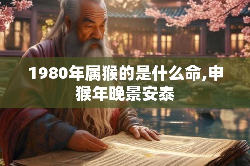 1980年属猴的是什么命,申猴年晚景安泰 1980年属猴的是什么命,申猴年晚景安泰