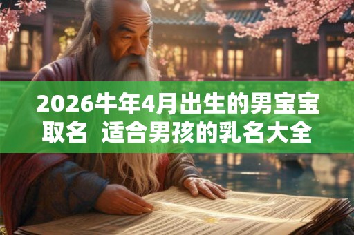 2026牛年4月出生的男宝宝取名  适合男孩的乳名大全