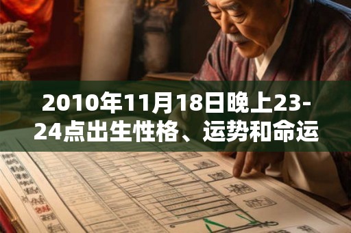 2010年11月18日晚上23-24点出生性格、运势和命运