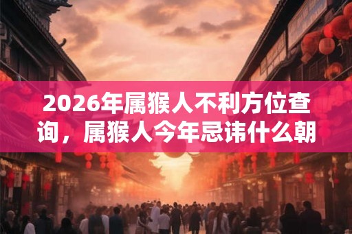 2026年属猴人不利方位查询，属猴人今年忌讳什么朝向