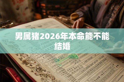 男属猪2026年本命能不能结婚 男属猪2026年本命能不能结婚