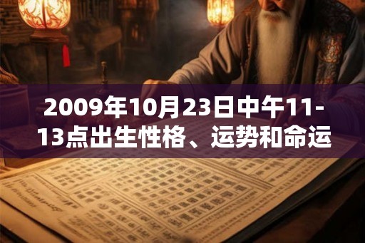 2009年10月23日中午11-13点出生性格、运势和命运