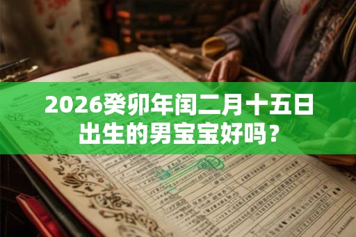2026癸卯年闰二月十五日出生的男宝宝好吗? 2026癸卯年闰二月十五日出生的男宝宝好吗?