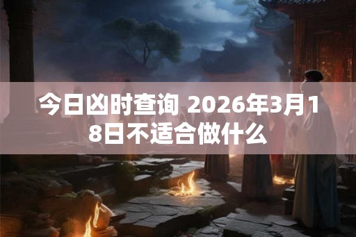 今日凶时查询 2026年3月18日不适合做什么 今日凶时查询 2026年3月18日不适合做什么