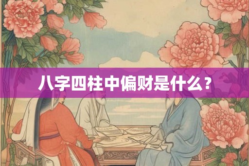 八字四柱中偏财是什么？