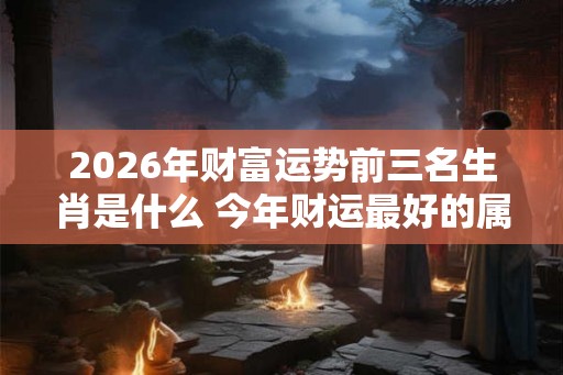2026年财富运势前三名生肖是什么 今年财运最好的属相