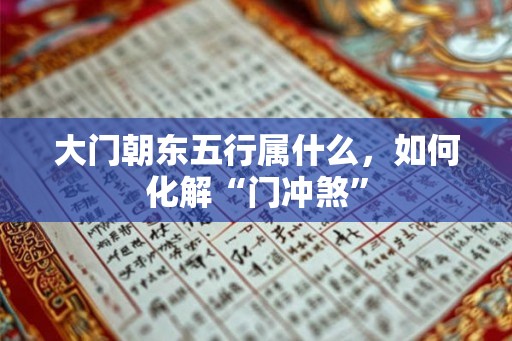 大门朝东五行属什么,如何化解“门冲煞” 大门朝东五行属什么,如何化解“门冲煞”