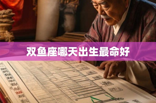 双鱼座哪天出生最命好