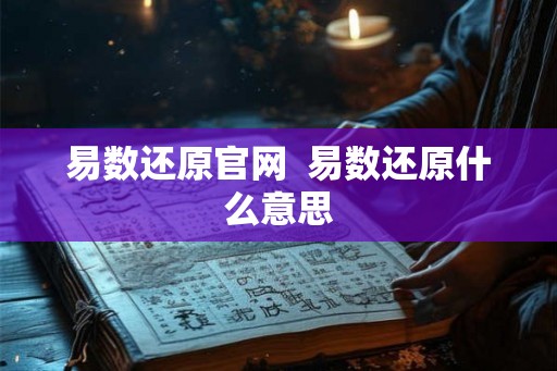 易数还原官网  易数还原什么意思