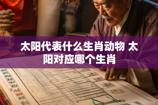 太阳代表什么生肖动物 太阳对应哪个生肖