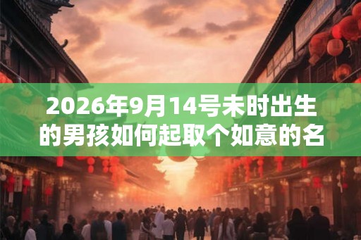 2026年9月14号未时出生的男孩如何起取个如意的名字，五行属什么