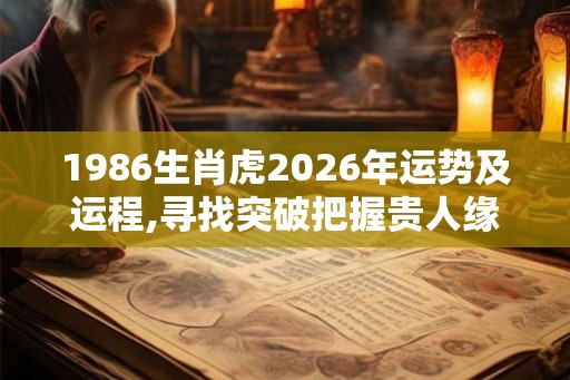 1986生肖虎2026年运势及运程,寻找突破把握贵人缘