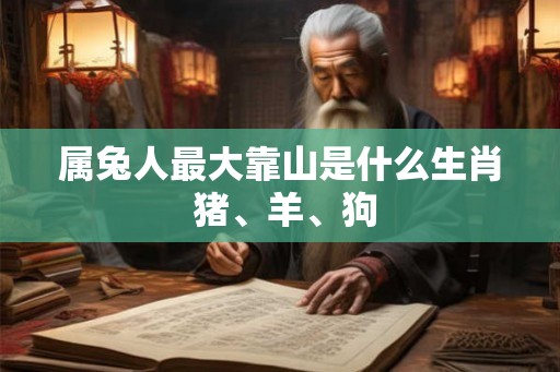 属兔人最大靠山是什么生肖 猪、羊、狗