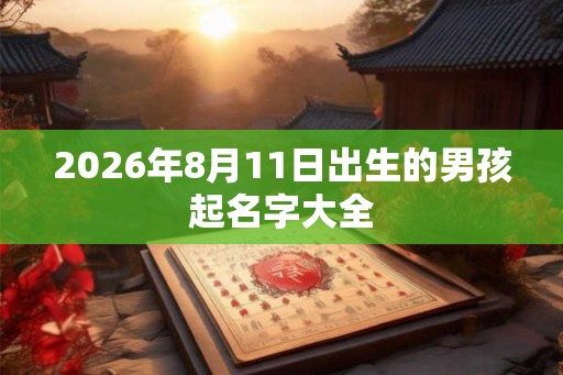 2026年8月11日出生的男孩起名字大全