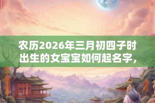 农历2026年三月初四子时出生的女宝宝如何起名字,五行属什么 农历2026年三月初四子时出生的女宝宝如何起名字,五行属什么