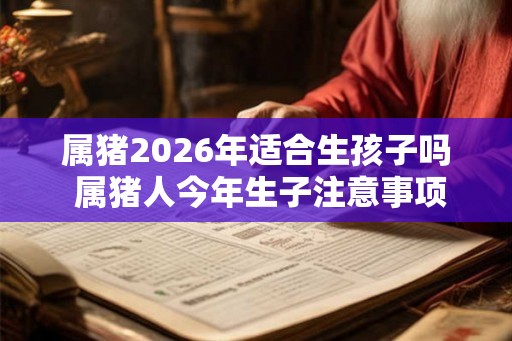 属猪2026年适合生孩子吗 属猪人今年生子注意事项
