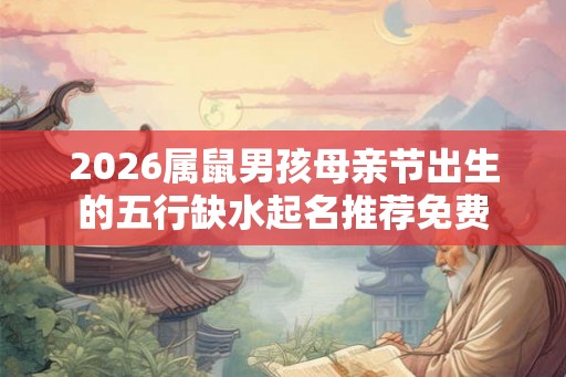 2026属鼠男孩母亲节出生的五行缺水起名推荐免费