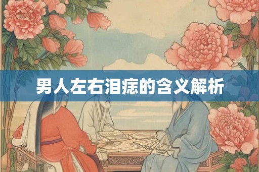 男人左右泪痣的含义解析