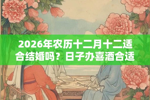 2026年农历十二月十二适合结婚吗?日子办喜酒合适吗? 2026年农历十二月十二适合结婚吗?日子办喜酒合适吗?