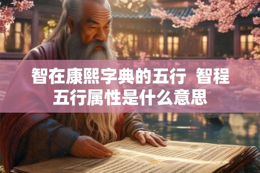 智在康熙字典的五行  智程五行属性是什么意思