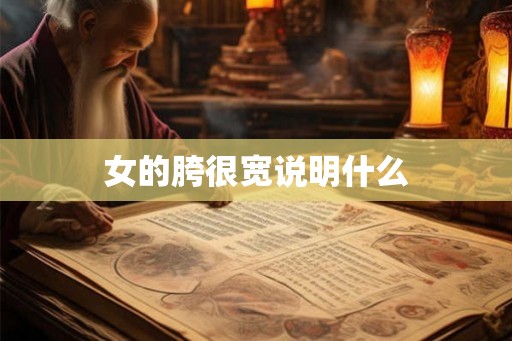女的胯很宽说明什么