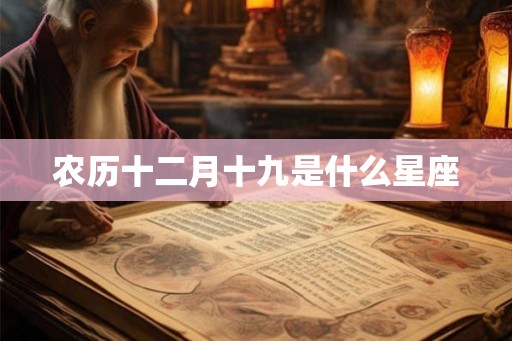 农历十二月十九是什么星座