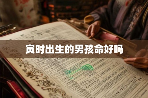 寅时出生的男孩命好吗