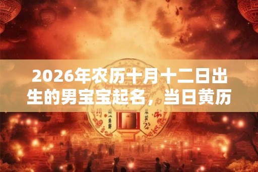 2026年农历十月十二日出生的男宝宝起名，当日黄历如何？