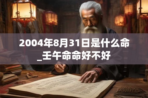 2004年8月31日是什么命_壬午命命好不好