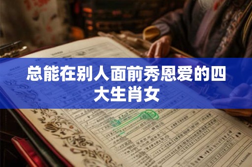 总能在别人面前秀恩爱的四大生肖女