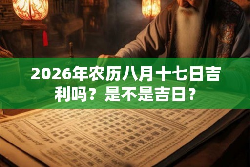 2026年农历八月十七日吉利吗？是不是吉日？