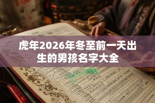 虎年2026年冬至前一天出生的男孩名字大全 虎年2026年冬至前一天出生的男孩名字大全