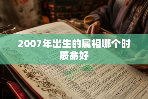 2007年出生的属相哪个时辰命好