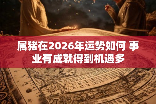 属猪在2026年运势如何 事业有成就得到机遇多