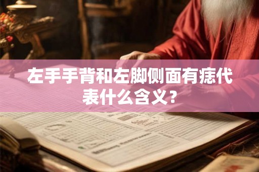 左手手背和左脚侧面有痣代表什么含义？