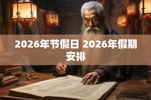 2026年节假日 2026年假期安排