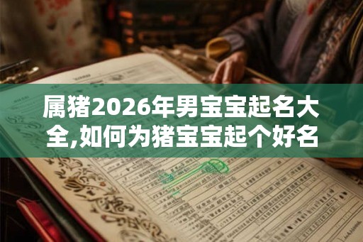 属猪2026年男宝宝起名大全,如何为猪宝宝起个好名字？