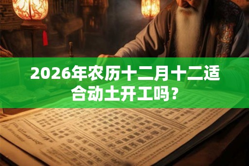 2026年农历十二月十二适合动土开工吗? 2026年农历十二月十二适合动土开工吗?