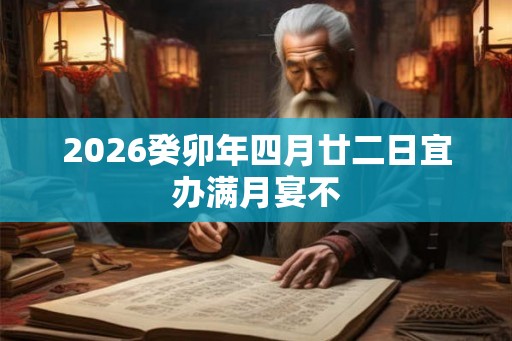 2026癸卯年四月廿二日宜办满月宴不