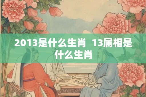 2013是什么生肖  13属相是什么生肖