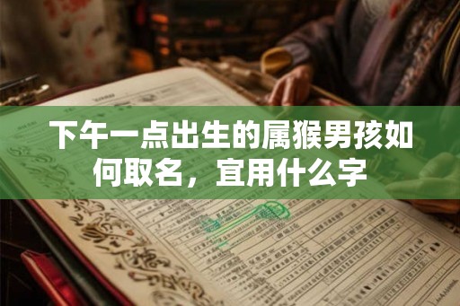 下午一点出生的属猴男孩如何取名，宜用什么字