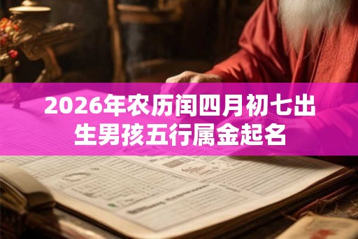 2026年农历闰四月初七出生男孩五行属金起名
